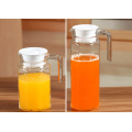 decorative glass water jug set with lid